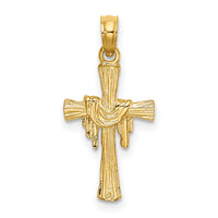 10K Cross w/ Drape Charm-10K8344