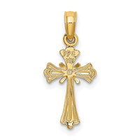 10K Engraved Small Cross w/ X  Center Charm-10K8348