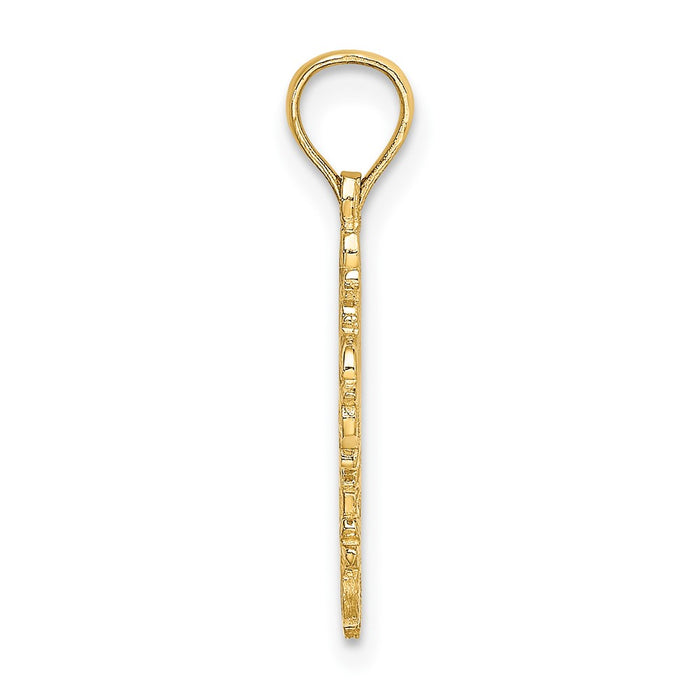 10K Cut-Out Delicate Cross Charm-10K8352