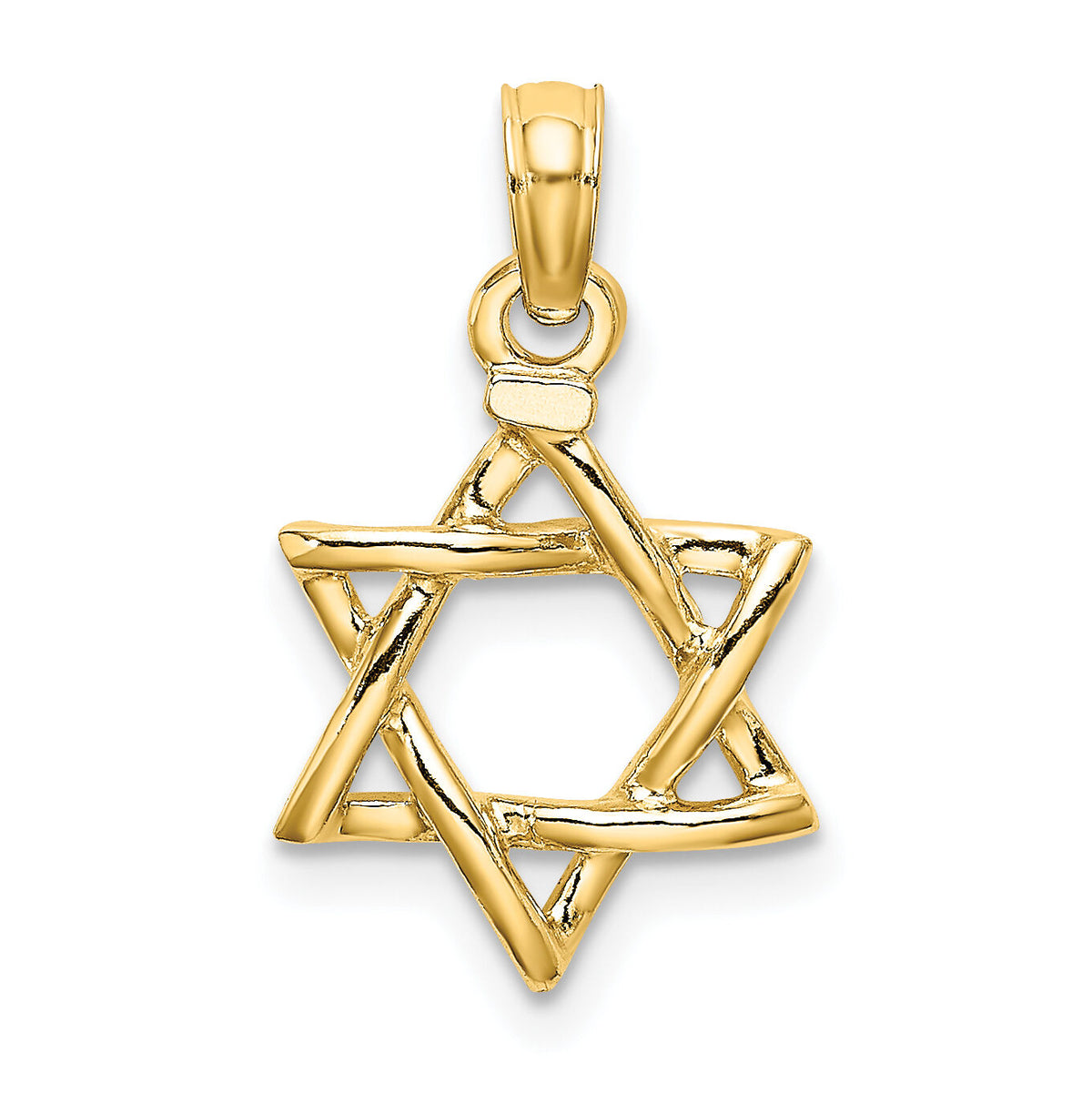 10K Polished Star Of David Charm-10K8356