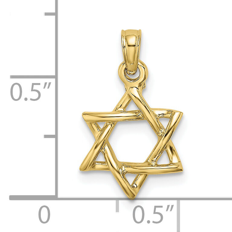 10K Polished Star Of David Charm-10K8356