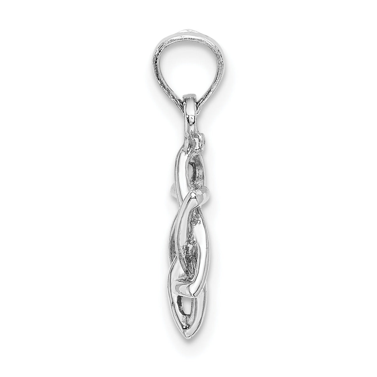 10K White Gold 3-D Polished Star Of David Charm-10K8356W