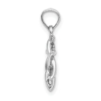10K White Gold 3-D Polished Star Of David Charm-10K8356W