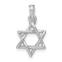 10K White Gold 3-D Polished Star Of David Charm-10K8356W