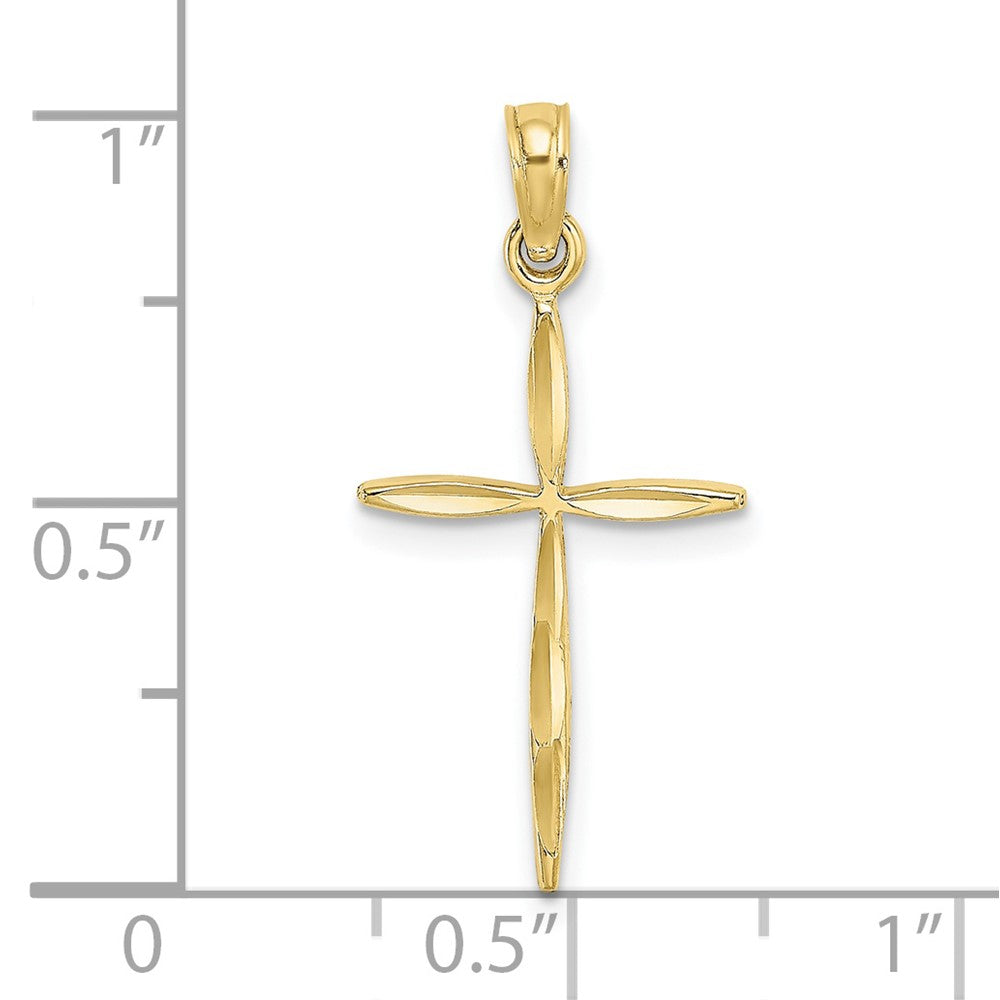 10K D/C with Tapered Ends Cross Charm-10K8363