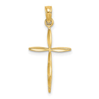 10K D/C with Tapered Ends Cross Charm-10K8363