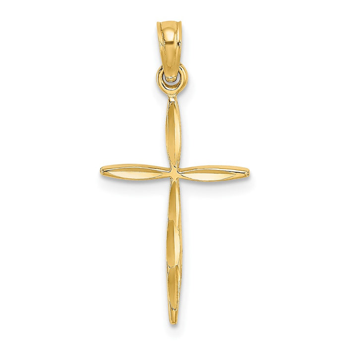 10K D/C with Tapered Ends Cross Charm-10K8363