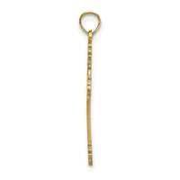 10K Beaded Tip Cross w/ Heart Center Charm-10K8366