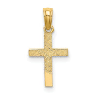 10K Polished Mini Cross w/ Heart Charm-10K8367