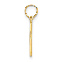 10K Diamond Shape Center Mini Cross Charm-10K8373