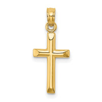 10K Polished Cross Charm-10K8375