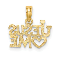 10K Polished / Engraved JESUS HEART ME Charm-10K8379