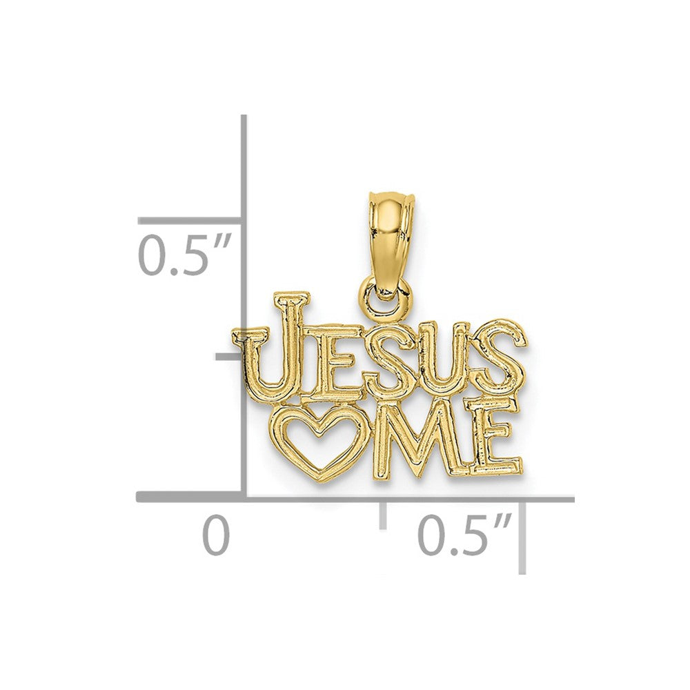 10K Polished / Engraved JESUS HEART ME Charm-10K8379