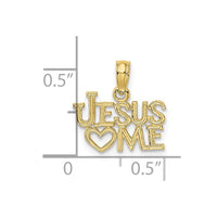 10K Polished / Engraved JESUS HEART ME Charm-10K8379