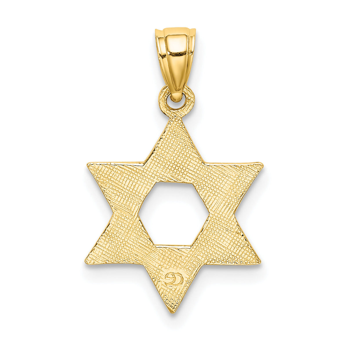 10K Engraved Swirls Star Of David Charm-10K8383