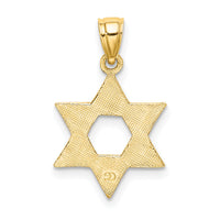 10K Engraved Swirls Star Of David Charm-10K8383