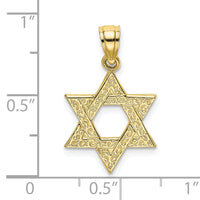 10K Engraved Swirls Star Of David Charm-10K8383
