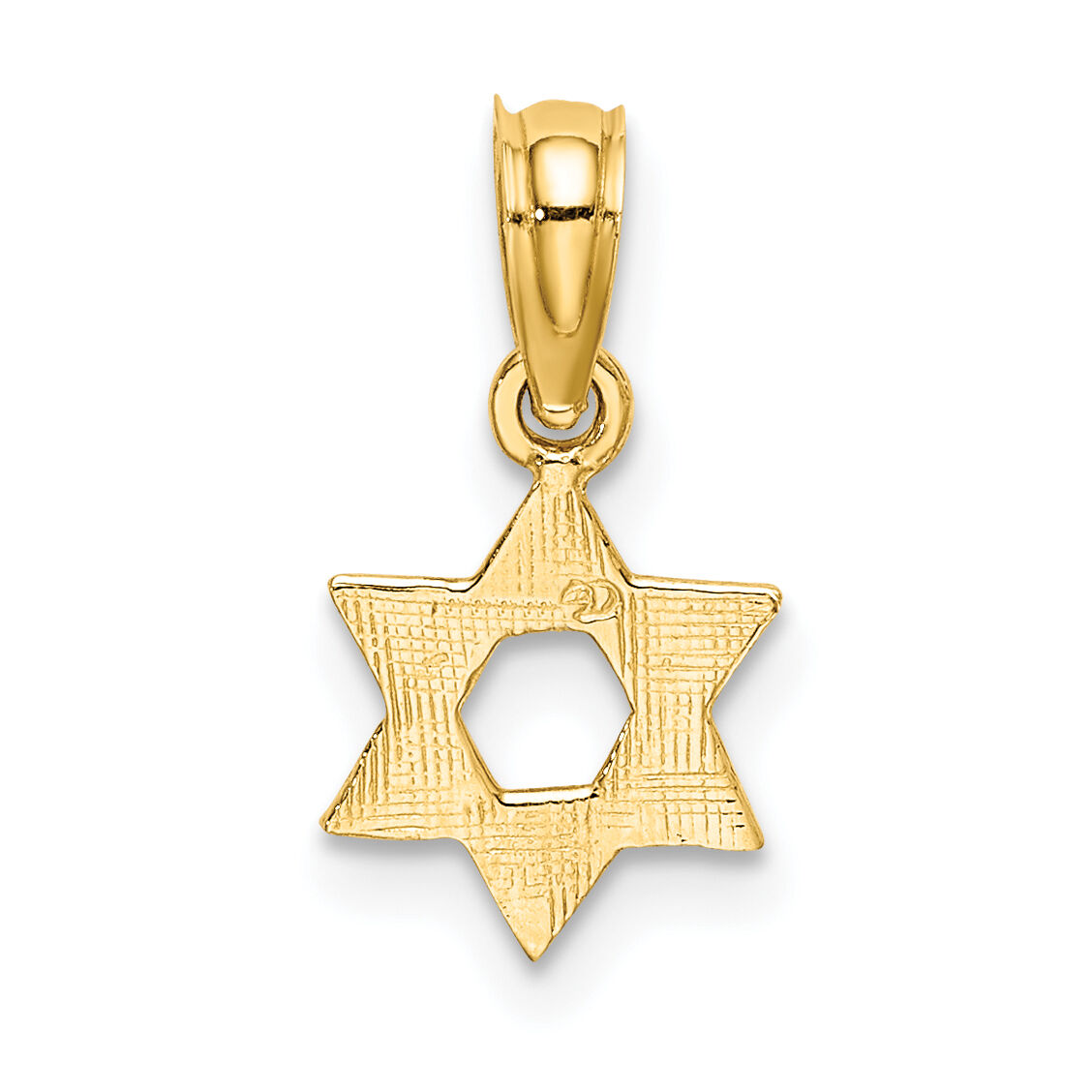 10K Mini Star Of David w/ Engraved Swirl Charm-10K8385