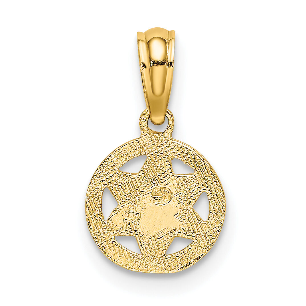 10K Engraved Star Of David Charm-10K8387