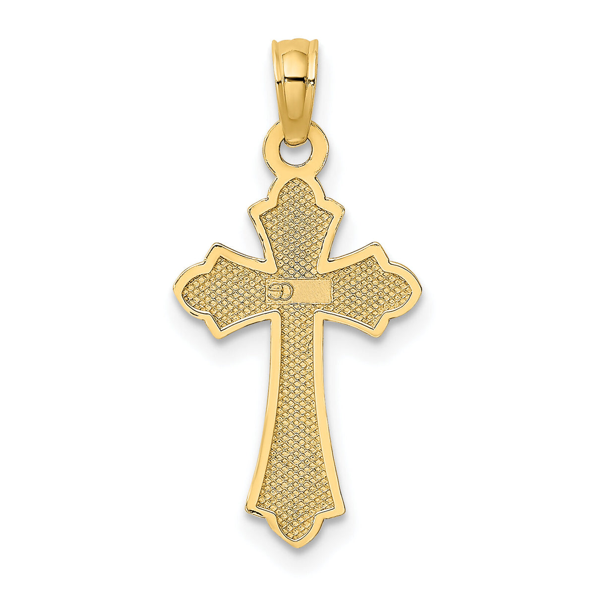10K Polished Cross w/ Heart Charm-10K8391