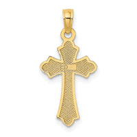 10K Polished Cross w/ Heart Charm-10K8391