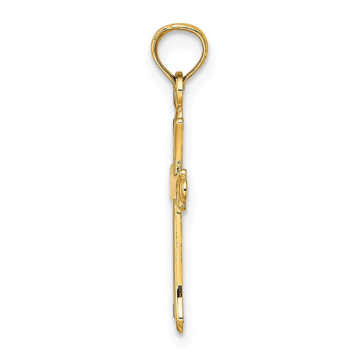 10K Polished Cross Charm-10K8396