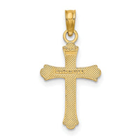 10K Polished Cross Charm-10K8396