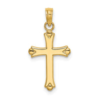 10K Polished Cross Charm-10K8396