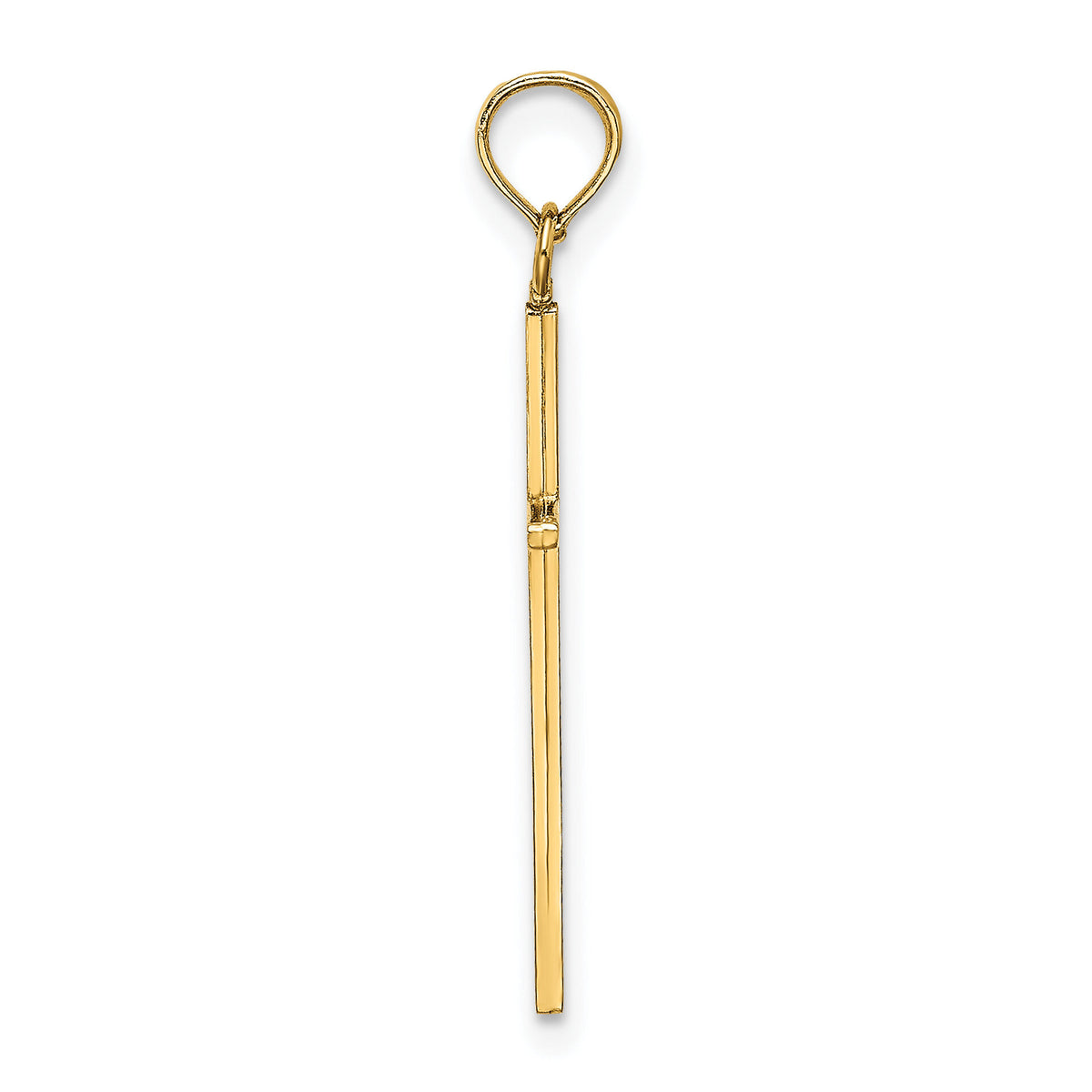 10k Polished Cross Pendant-10K8404