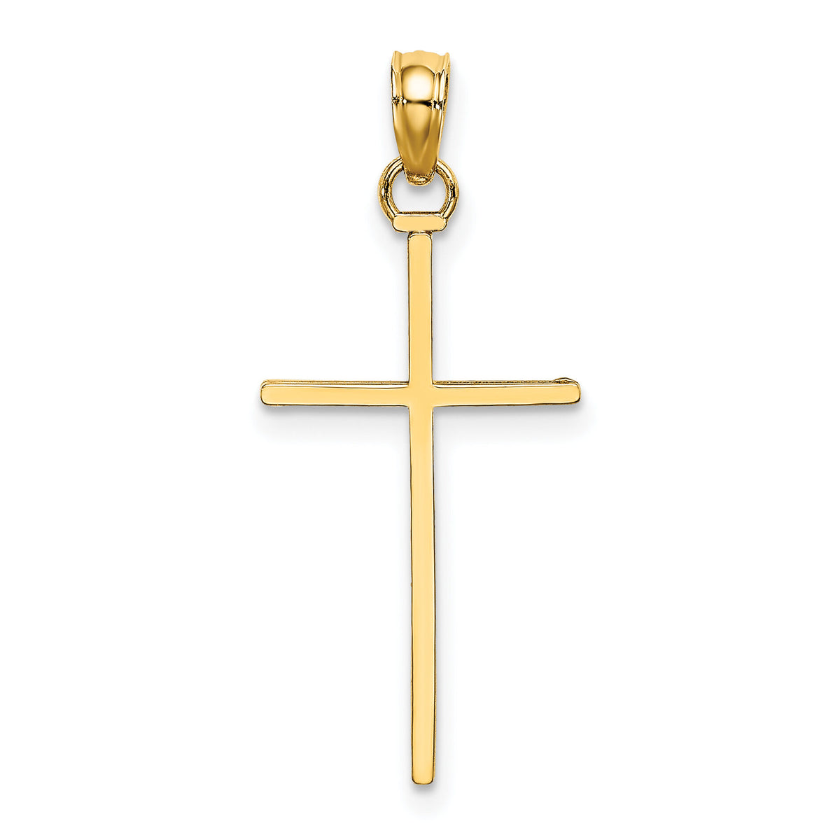 10k Polished Cross Pendant-10K8404