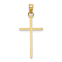 10k Polished Cross Pendant-10K8404