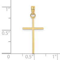 10k Polished Cross Pendant-10K8404