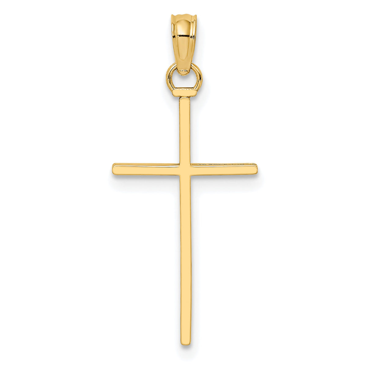 10k Polished Cross Pendant-10K8404