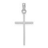 10K White Gold 3-D and Polished Stick Cross Charm-10K8404W