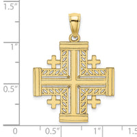 10K Cut-Out Jerusalem Cross Charm-10K8406