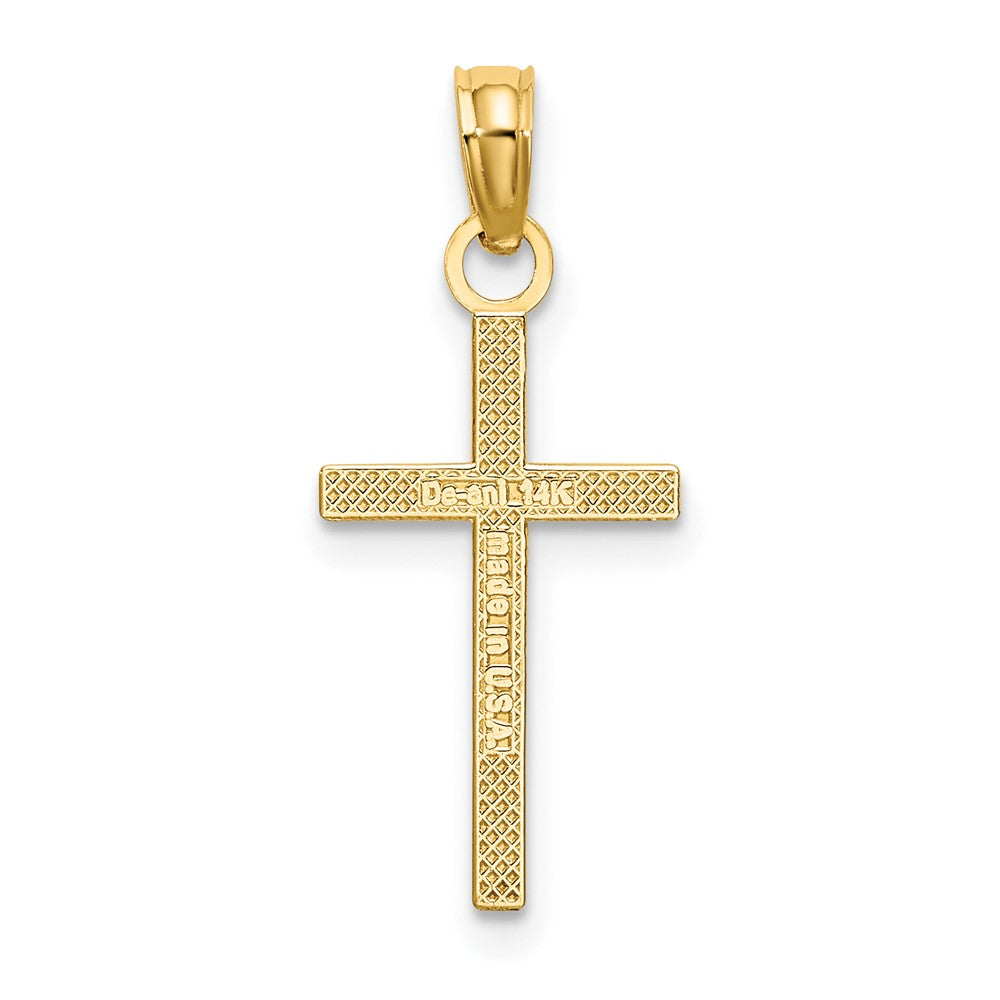 10K Polished Small Cross Charm-10K8410