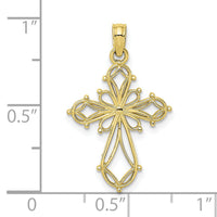 10K Cut-Out Fancy Cross Charm-10K8417