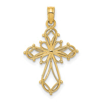 10K Cut-Out Fancy Cross Charm-10K8417