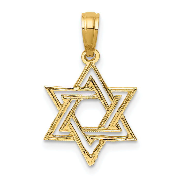 10K Polished Star Of David Charm-10K8418