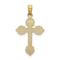 10K Polished and Textured Fancy Cross Charm-10K8420