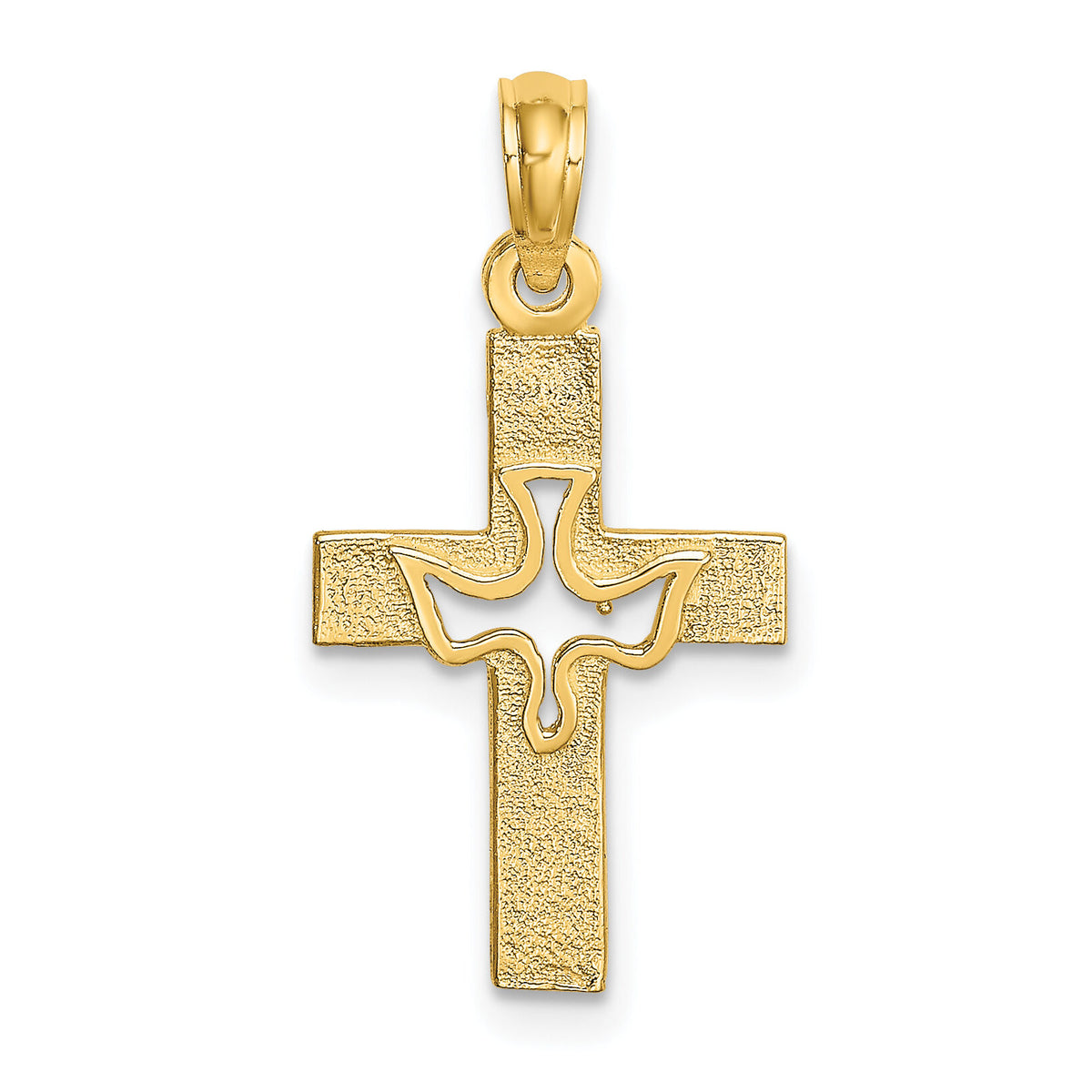 10K Dove In Cross Charm-10K8432