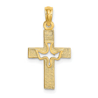 10K Dove In Cross Charm-10K8432