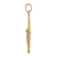 10K Textured Crucifix Charm-10K8437