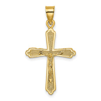 10K Textured Crucifix Charm-10K8437