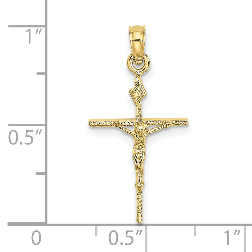 10K INRI Crucifix Charm-10K8463