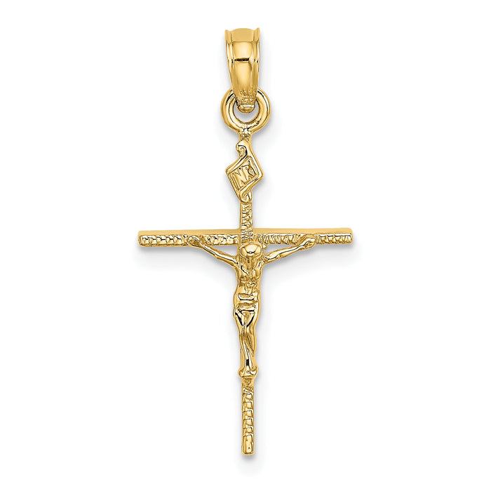 10K INRI Crucifix Charm-10K8463