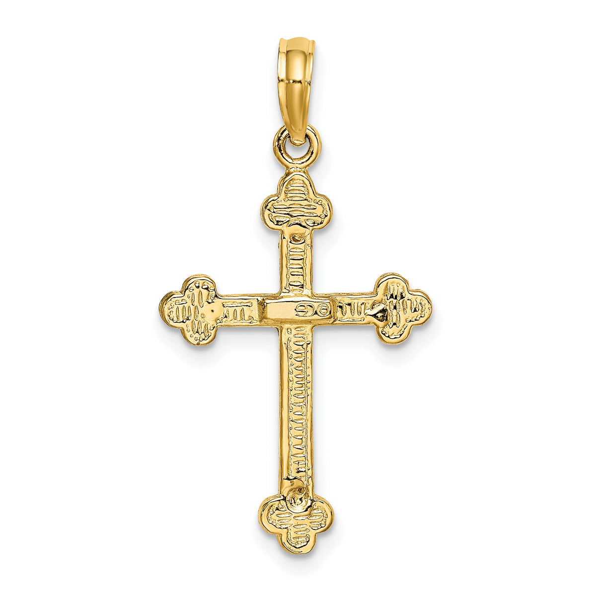 10K Narrow Budded Crucifix Charm-10K8472