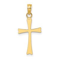 10K Polished Cross Charm-10K8481