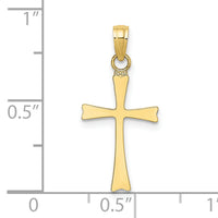 10K Polished Cross Charm-10K8481