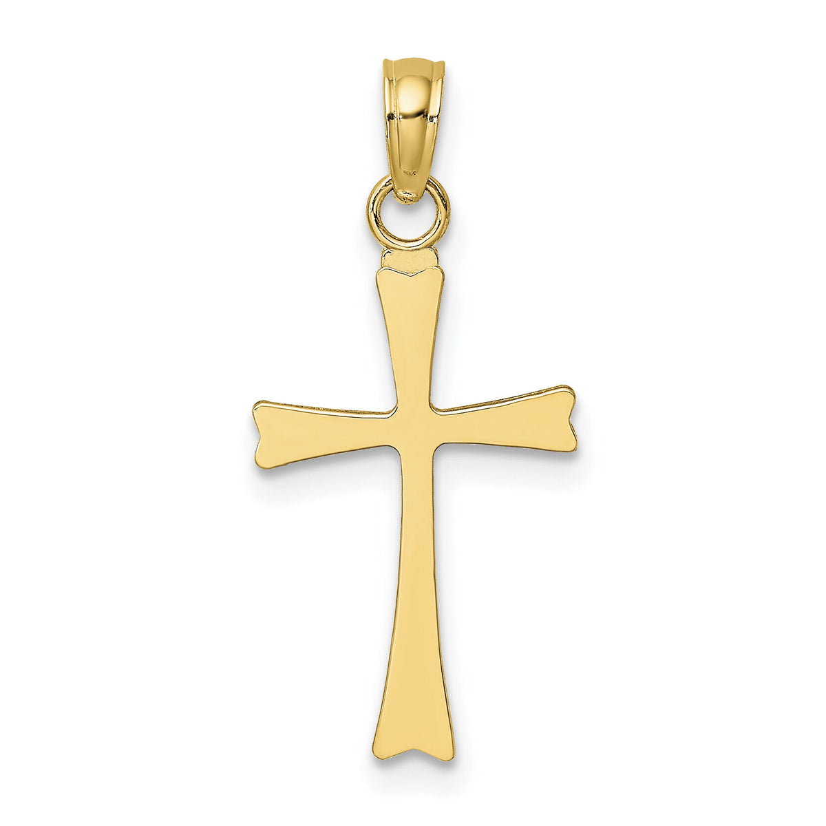 10K Polished Cross Charm-10K8481